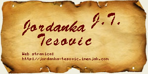 Jordanka Tešović vizit kartica
